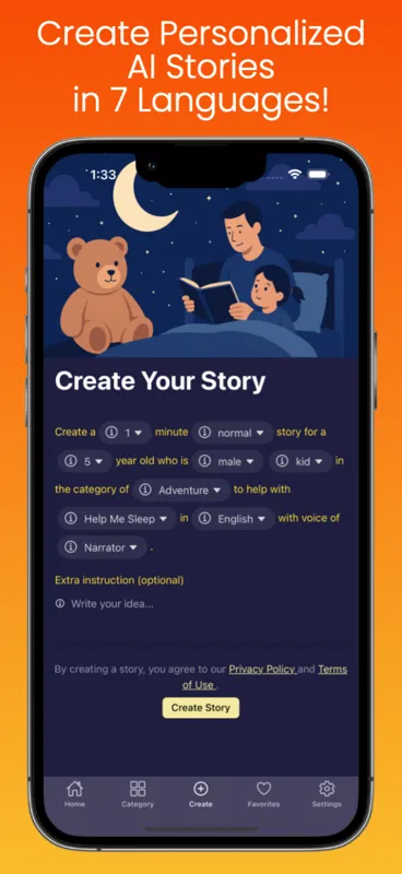 Velva generated bedtime story ready for audio playback