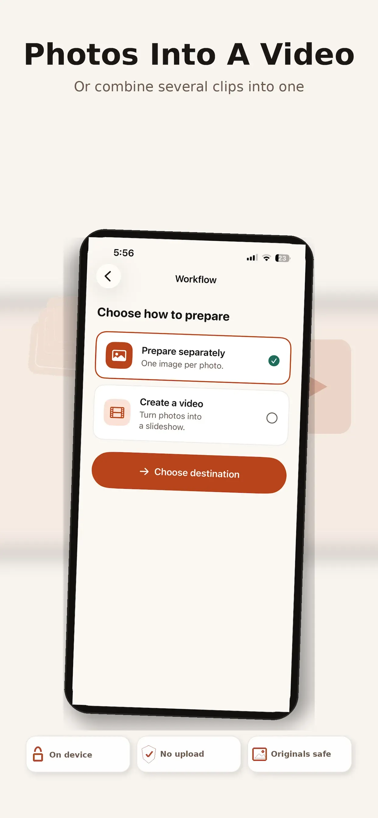 ReadyPost preview and save or share results