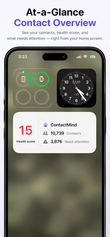 ContactMind business card scan preview