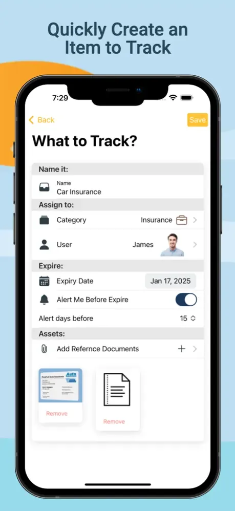 vExpiry notification and reminder options
